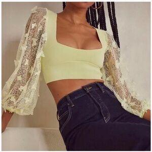 Free People flutter by crop top